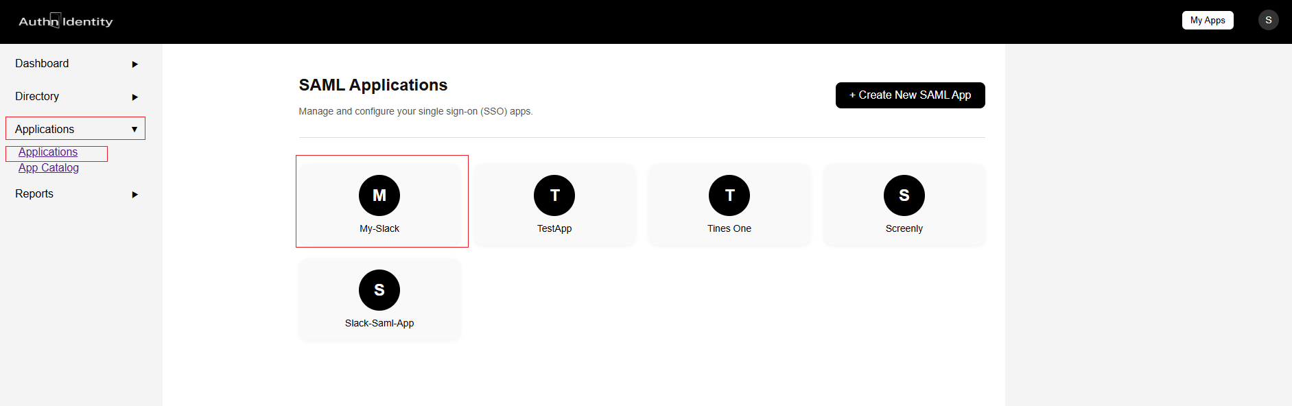 AuthnIdentity View Apps